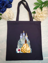 Load image into Gallery viewer, Beauty and the Beast Castle Staircase Tote Bag