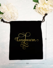 Load image into Gallery viewer, Pride and Prejudice Drawstring bag - Longbourn - Jane Austen pouch - gift bag
