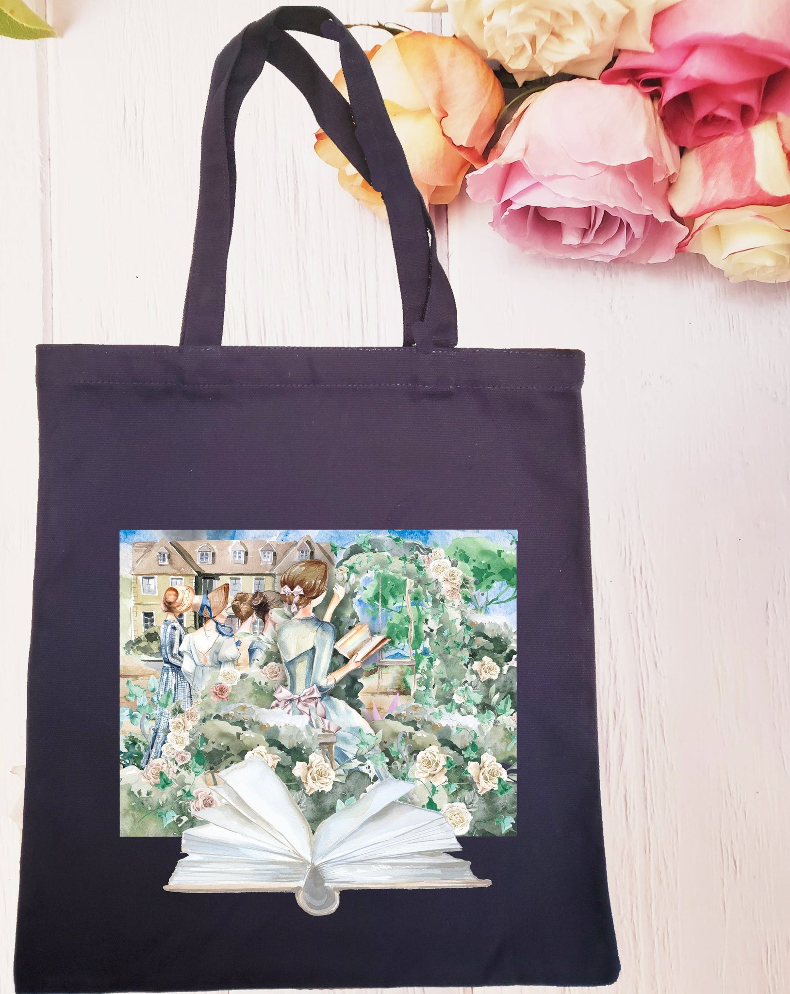 Pride and Prejudice Purple Tote Bag