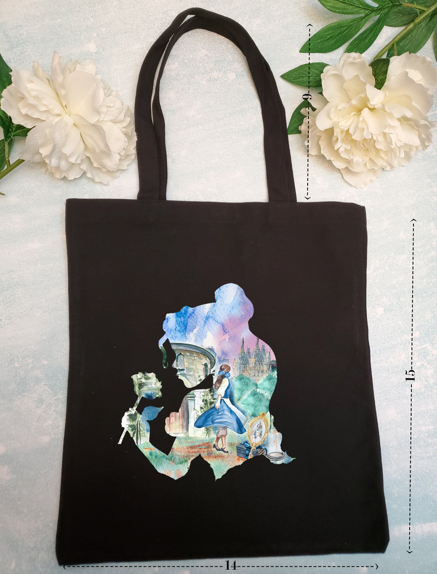 Beauty and Beast Book Tote Bag