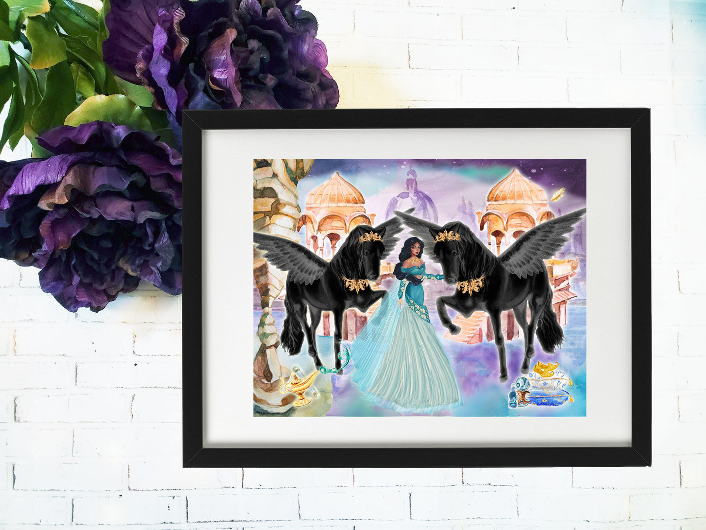 Fairytale Mashup - Aladdin, Bellerophon (greek myth) - 5x7 Art Print